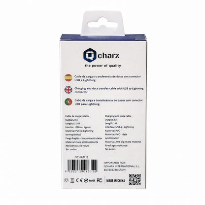 Cable de carga rápida Charz Athens USB a Lightning