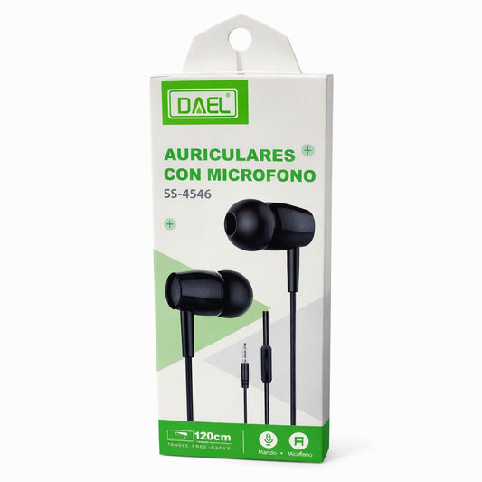 Auriculares DAEL SS-4546 negros con micrófono