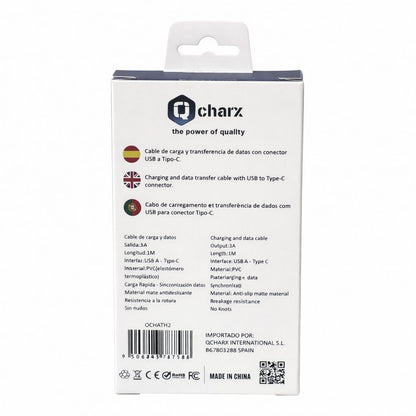 Cable de carga rápida Charz Athens USB a Type-C