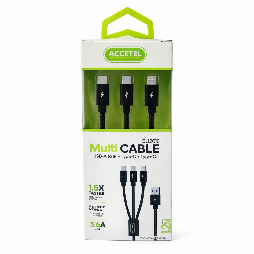 Cable multi 3 en 1 Accetel CU2010