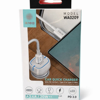 Cargador coche Ikrea WA0209 PD 20W