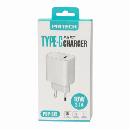 Cargador Pritech Type-C 18W 3.1A
