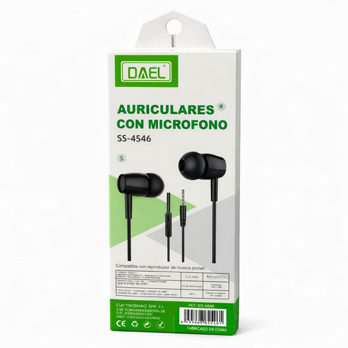 Auriculares DAEL SS-4546 negros con micrófono